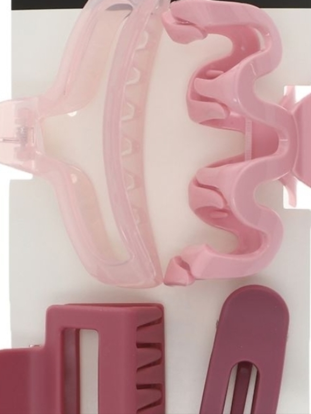NEW!!! JAW CLIP 4 COUNT MIXED PINK TONE.